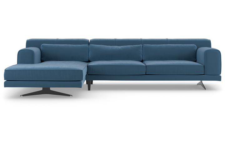 Jivago Corner Sofa Left Chaise, Blue