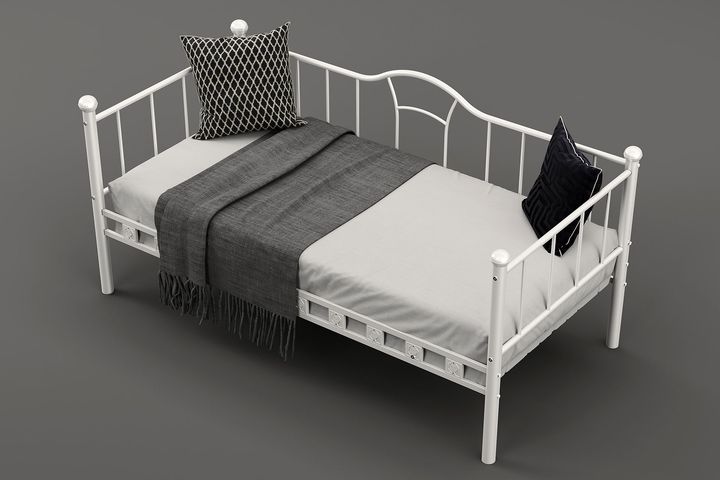 Camelia Metalen Bedbank, 90x190 cm