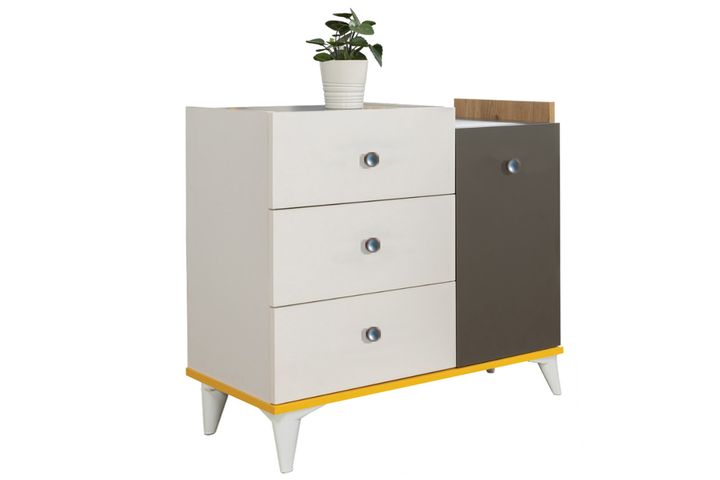 Giallo Ladekast met 3 Lades