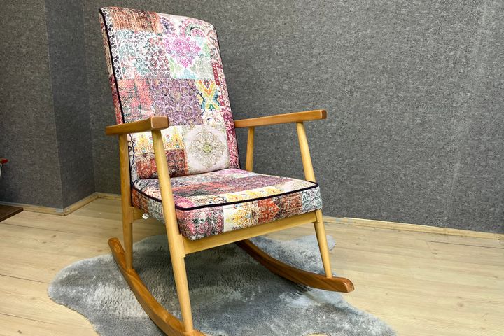 Asedia Trend Authentieke Schommelstoel, Natuurlijke Kleur