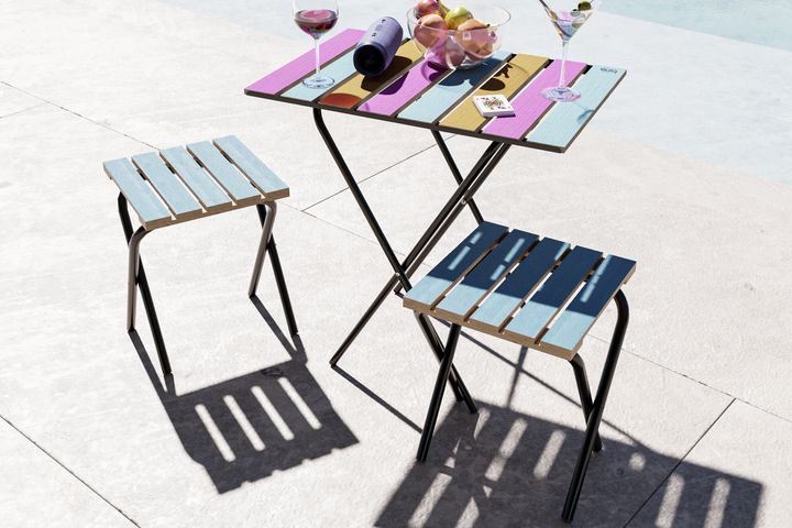 Bino Balkonset, Blauw