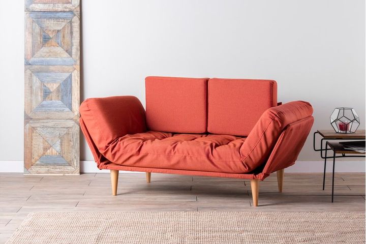 Futon Nina 2-Zitsbank, Steenrood