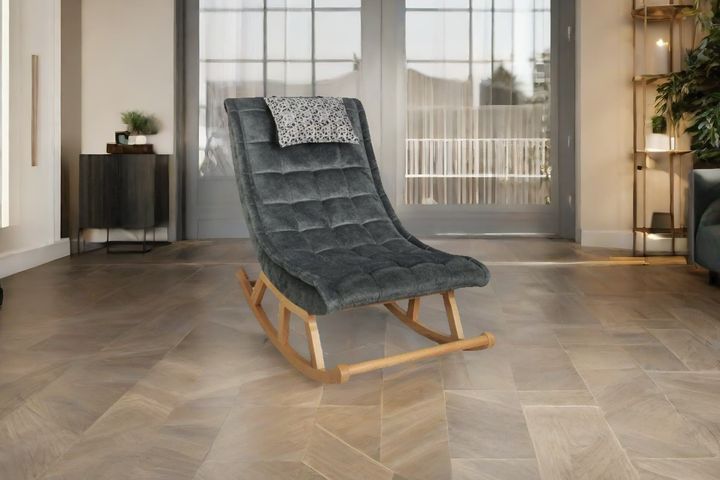 Asedia Maeve Schommelstoel, Antraciet & Natuurlijke Kleur