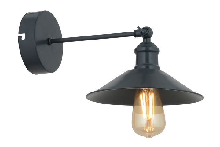 Apliqa Wilster Retro Wandlampenset, 2 Stuks, Zwart