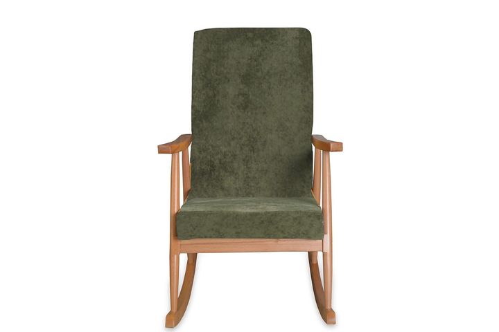 Asedia Trend Schommelstoel, Kaki & Natuurlijke Kleur