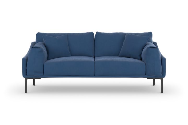 Leo Two Seater Sofa, Navy Blue