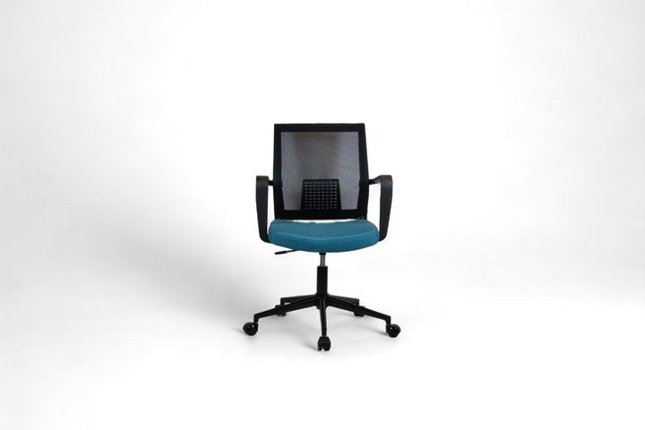 Mesh Bureaustoel met Metalen Poten, Blauw