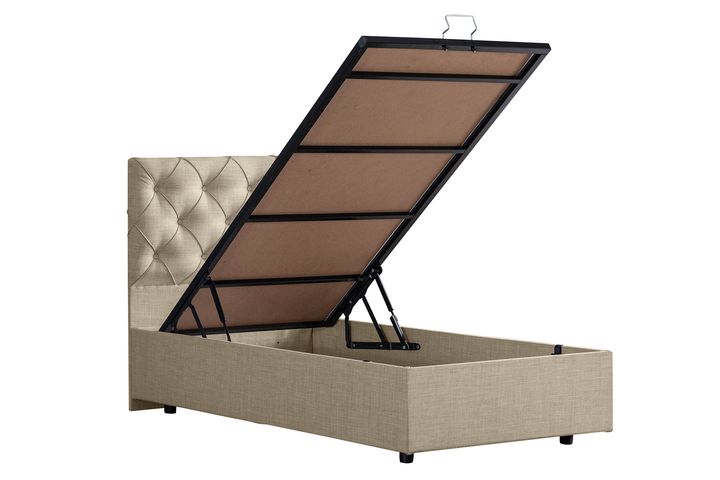 Peggy Plus Boxspringbedset, 160x200 cm, Creme