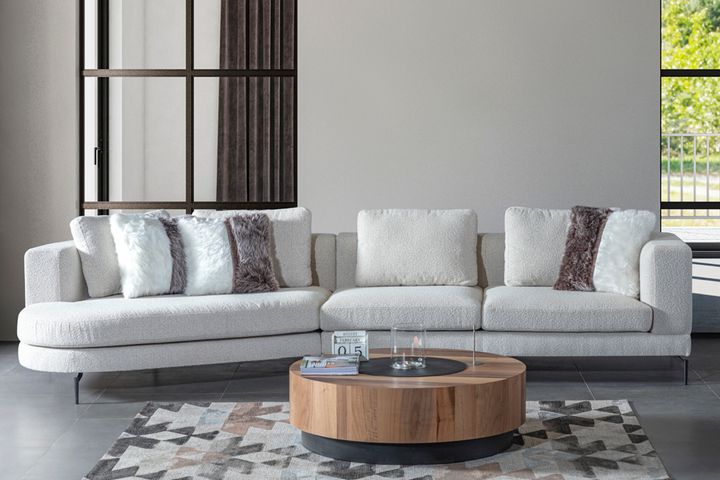 Monza Hoekbank Links, Wit