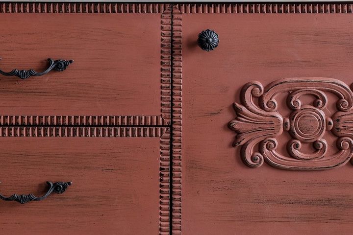 Salt Consoletafel met 2 Lades, Steenrood