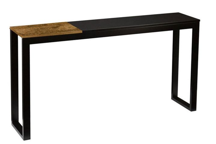 Wingo Console Table, Black & Natural