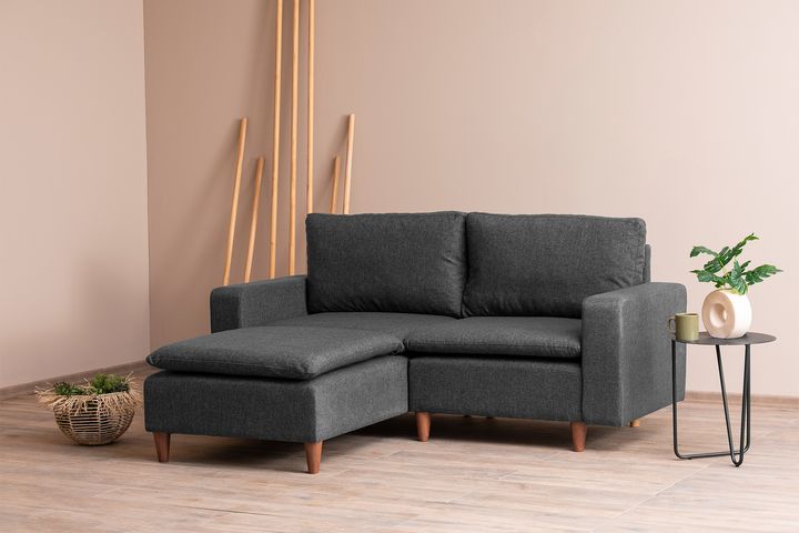 Pafu Lungo Mini-Hoekbank, Donkergrijs