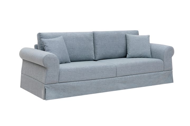 Rosie Three Seater Sofa Bed, Blue