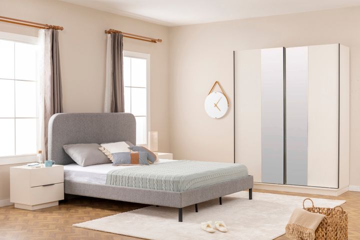 Luke 2 Door Sliding Wardrobe, 160 cm, White