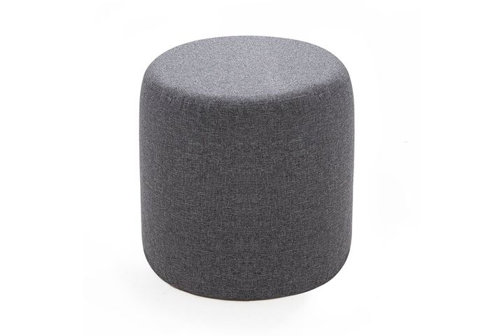 Hexa Ronde Poef, Grijs
