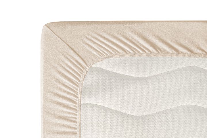 Evlen Home Tweepersoonshoeslaken Met Elastiek, 100% Katoen, Beige, 160X200 Cm Hotel Laken