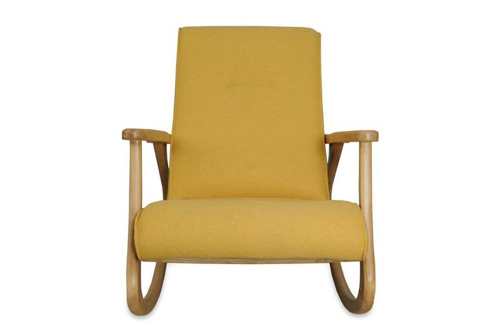 Asien Schommelstoel, Asgrauw, Geel en Natuurlijke Kleur