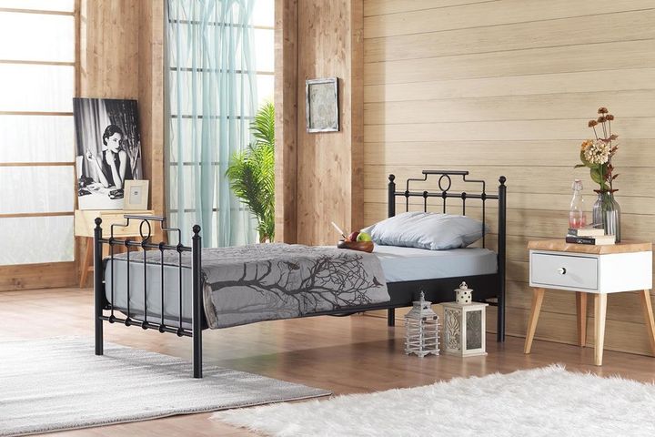 Maze Metalen Bedframe, 90x200 cm, Wit | België Maze Metalen Bedframe, 90x200 cm, Wit | België