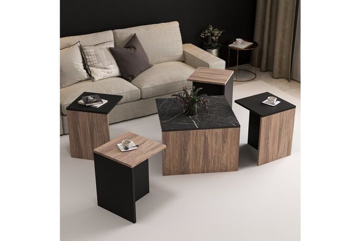Owen Coffee Table, Beige & Black