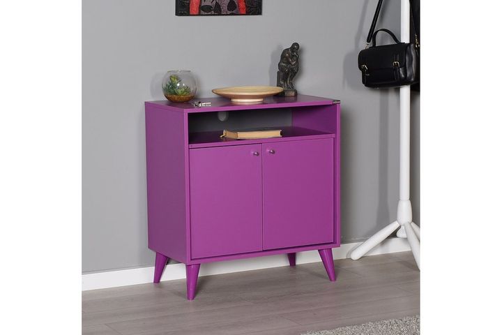 London Hallway Storage Cabinet, Light Wood