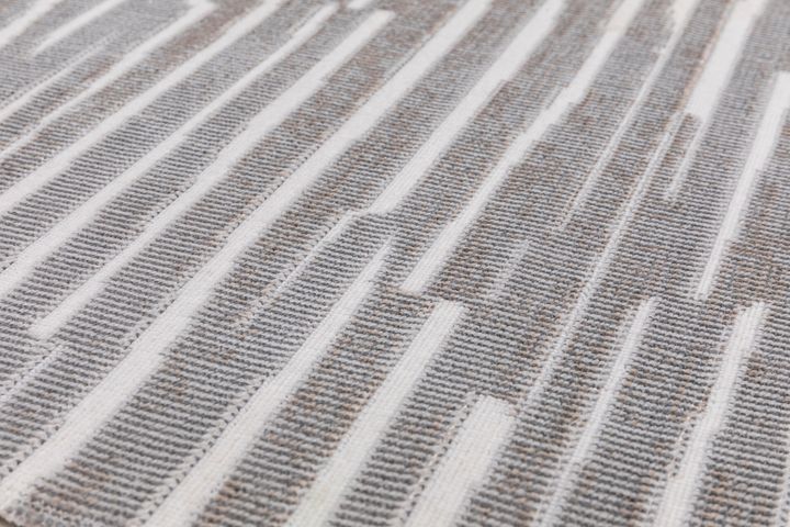 Mitsu Maschinenteppich, 80x150 cm, Grau