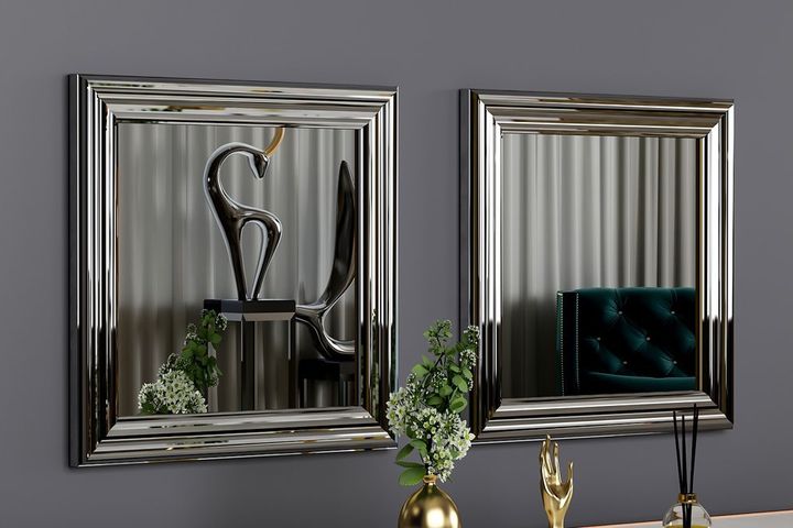 Mone Spiegelset, 2 Stuks, Zilver