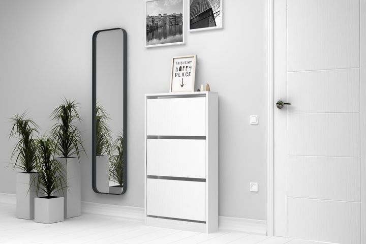 Space Shoe Cabinet, White