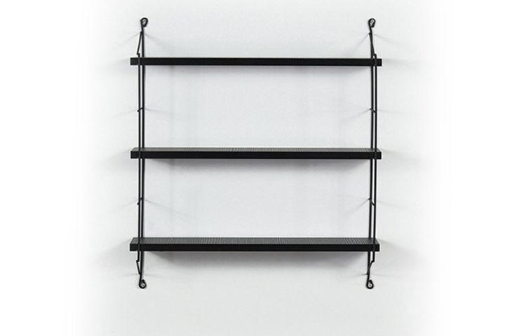 Barmouth Neelix 3 Tier Wall Shelves, Black