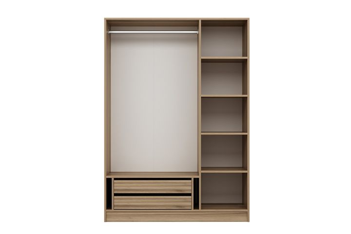 Tideway Kledingkast met 3 Deuren, 210 cm, Walnoot