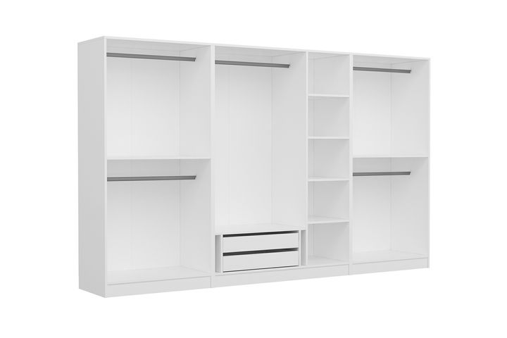 Medway Tideway Open Wardrobe, 315 cm, White