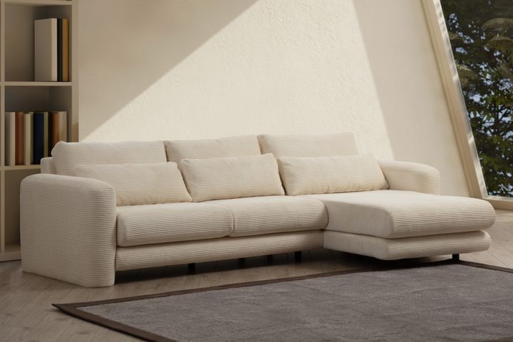 Lilly Hoekbank Rechts met Lont, Wit