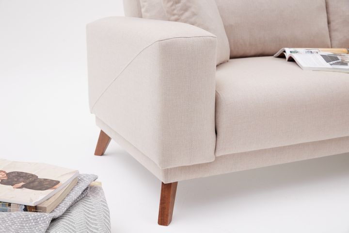 Lego 3-Zitsbank met slaapfunctie, Creme