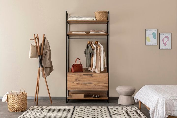 Dynamic Kledingkastmodule met 1 Vak en 2 Lades, 12