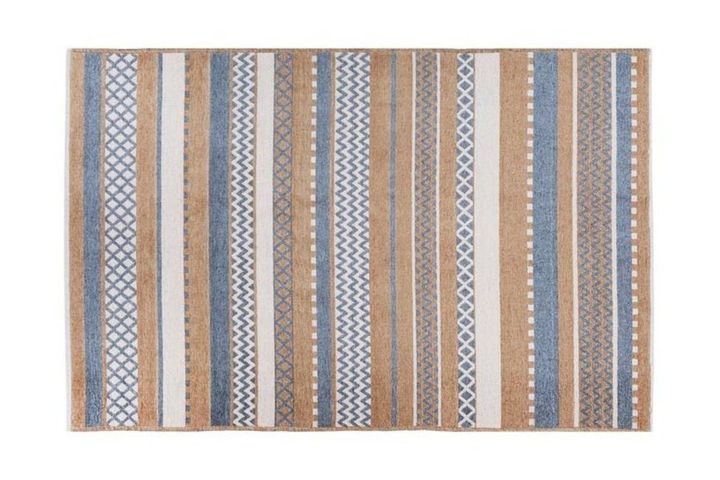 Moretti Turijn Tapijt, 125x180 cm, Bruin en Blauw