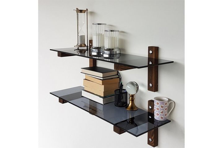 Neostyle Wall Shelf, Dark Wood
