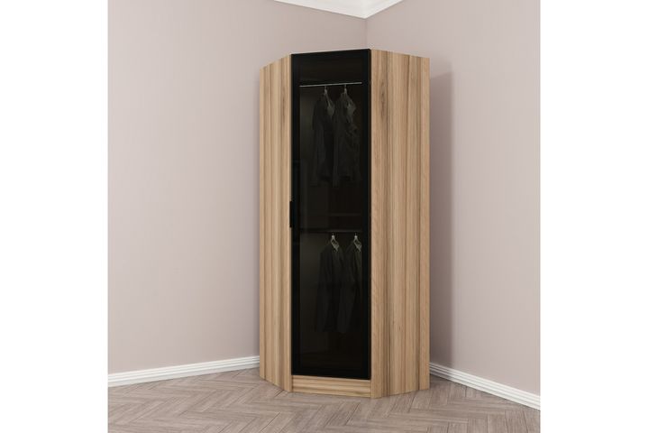 Medway Tideway Hoekkledingkast, Walnoot en Zwart