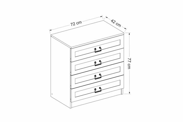 Tideway Ladekast, Wit en Beige