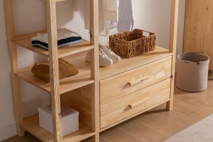 Ranch Open Kledingkast met 2 Lades