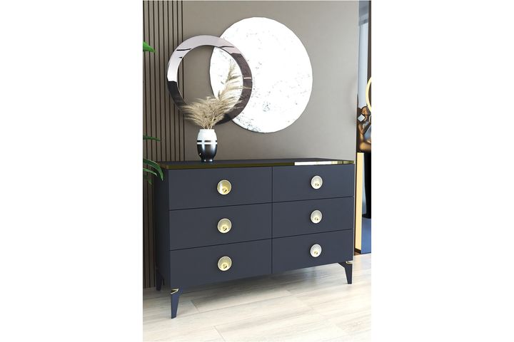 Barrstall Ladekast met 6 Lades, 120cm, Antracietgrijs