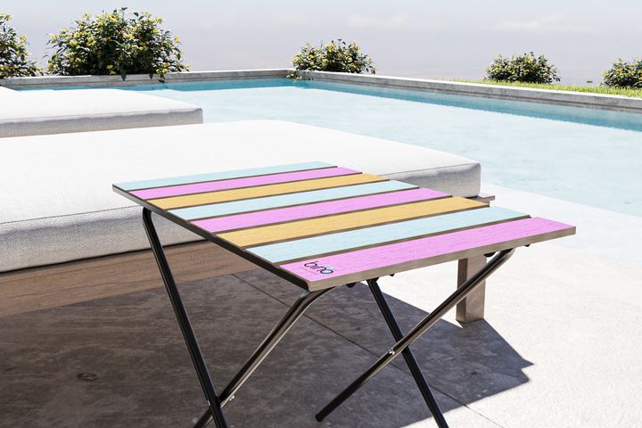 Bino Opklapbare Tuintafel, Roze