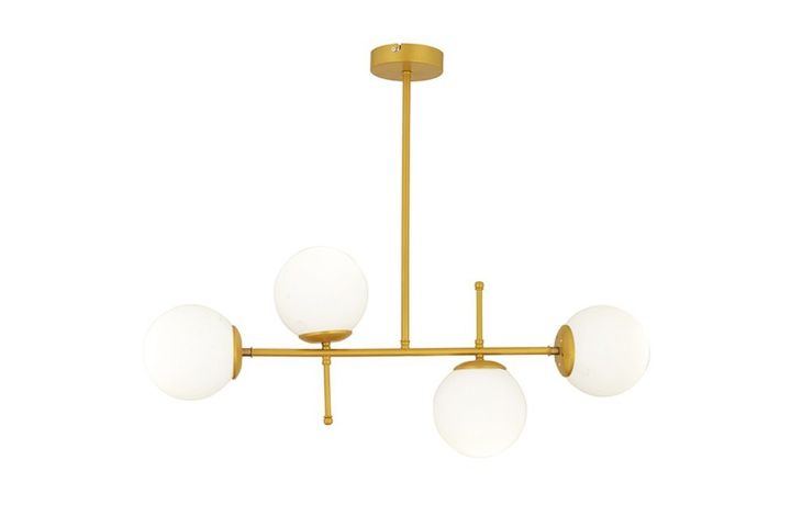 Apliqa Gael Hanglamp met 4 Lampjes, Goud