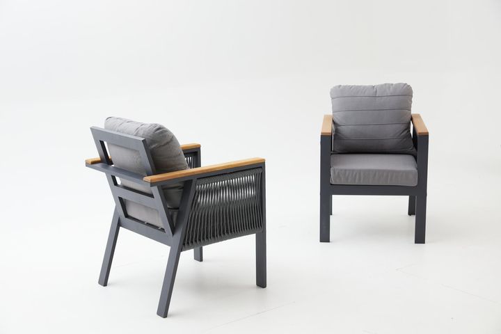 Capella Dubbele Tuinloungeset, Antraciet