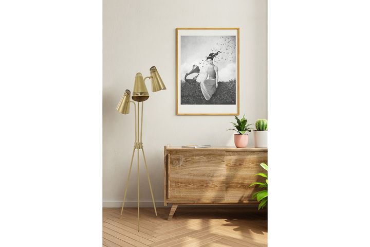 Lumexx Acacia Vloerlamp Met Laserkop, Verouderd