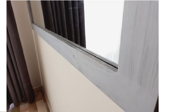 Wood Rechthoekige Staande Spiegel, 120x50 cm, Grijs