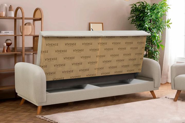 Hera 3-Zitsbank met slaapfunctie met opslagruimte (Kleurkeuze Stof In Showroom)
