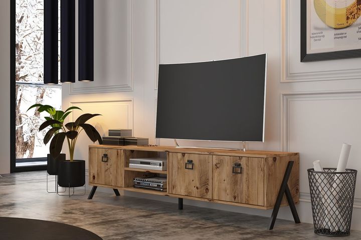 Yanke TV-Meubel met Rekken, 180 cm, Walnoot