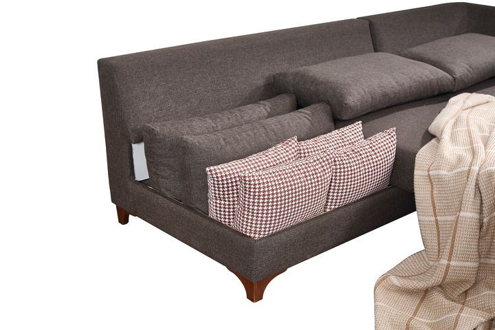 Masse Hoekbank Links, Bruin