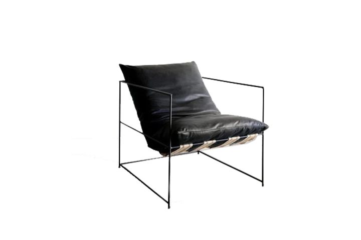 Sohomanje Franklin Echtleren Fauteuil, Zwart