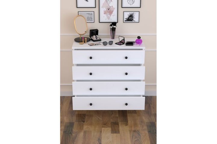 Norikura Ladekast met 4 Lades, Wit