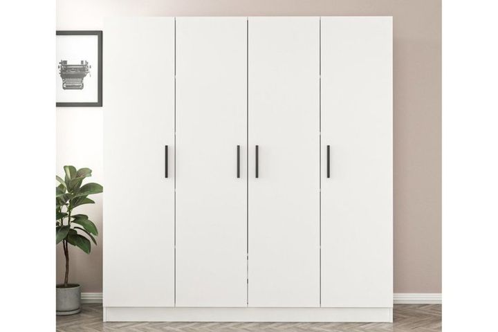 Medway Kledingkast met 4 Deuren, Wit